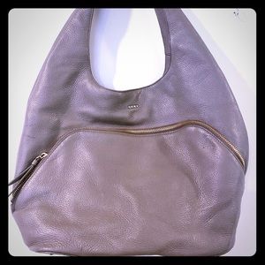 Authentic DKNY Gray Leather Purse